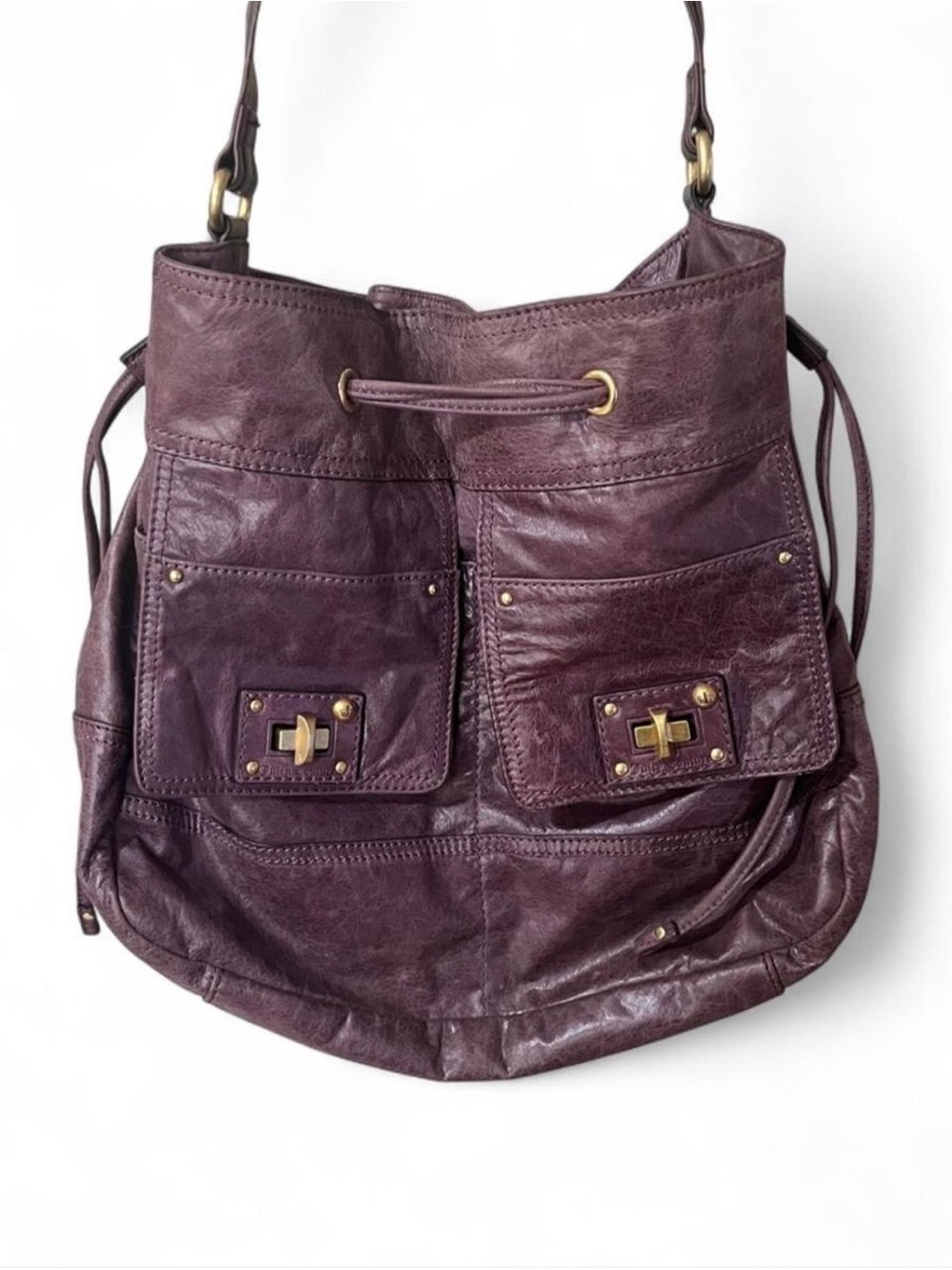 Juicy Couture Purple Leather Shoulderbag